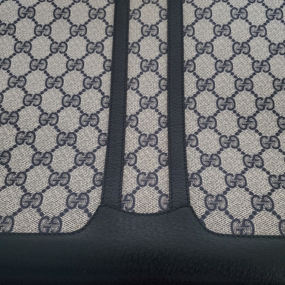 VTG Gucci Navy Monogram Canvas Attache Briefcase - Picture 4 of 14